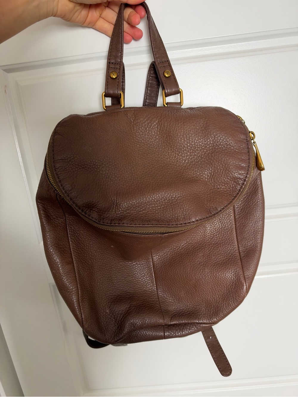 HOBO Brown Pebbled Leather Backpack Convertible Shoulder Bag